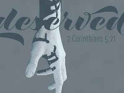 Underserved - Easter Sunday Art ink typography wet paint