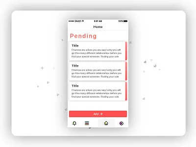Home screen ! app bottom bar card design ios landing page