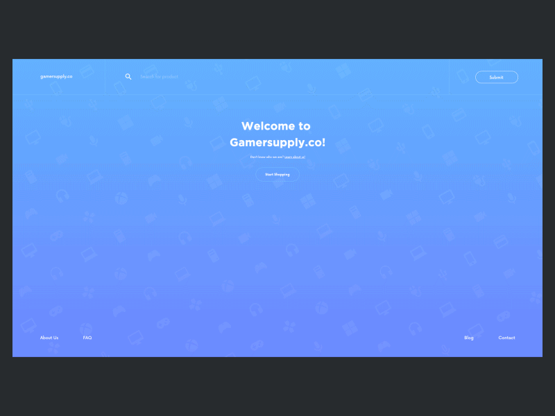 Gamer Supply — Homepage Update animation design gamer supply ui ux web
