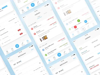 Saaku dashboard finance flat ios ios10 money spending tracker