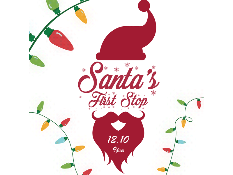 Christmas Party christmas gif hat holiday lights party red santa