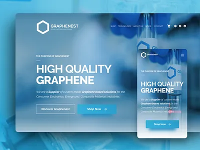 Graphenest card clean home landing layout product responsive store ui ux web website