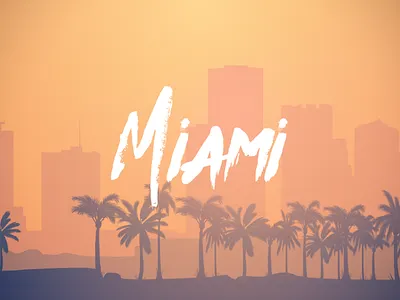 Skyline america banner beach orange skyline