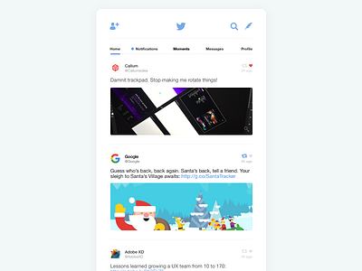 Twitter Feed Redesign #DailyUI [1] app redesign twitter ui ux