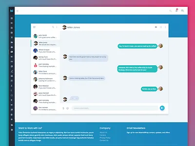 Chat Web App admin chat chat bubble colors material design message talk ui user interface ux video