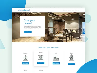 Docplanner Career Page background image blue career docplanner illustration page website