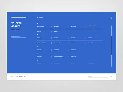 MEAMED — window brands and catalog blue brands catalog clean commercial creative desktop design digital ecommerce grid interactive interface list minimalistic modern scroll ui ux web website