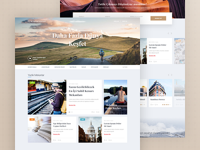 Travel Blog Concept Design application clean design digital flat icon icons minimal tourism travel ui web