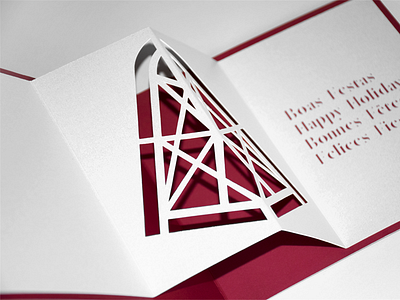 AGM Christmas Postcard agm card christmas design die cut natal noel postal postcard print santa xmas
