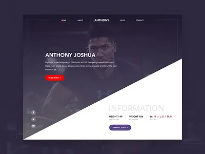 Homepage WIP boxing clean ui web