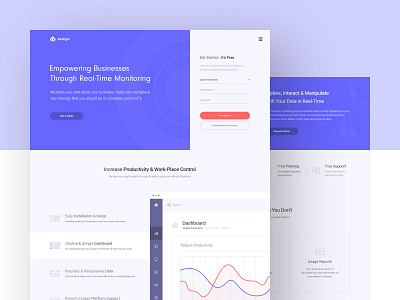 All Sight Landing Page clean control landing page purple security simplicity web web design