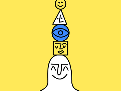 Oh y'know art balance character doodle illustration stroke support symmetry totem vector