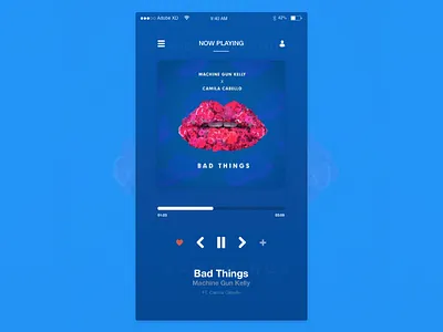 Music Player UI #DailyUI [2] badthings design mgk music ui