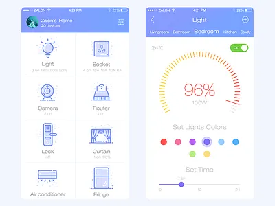 Smart Home App app design gui iphone mbe mobile smart home ui ux