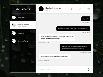 Direct Messaging // 013 attach chat contacts dailyui day13 direct edit messaging whatsapp