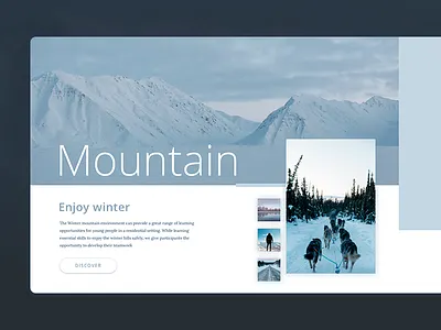 Cold monochrome page cold flat interface monochrome photos shadow simple texture ui ux webdesign website