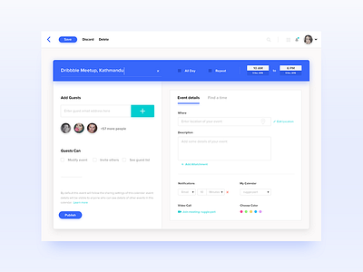 Calendar Invite android app calendar invite ios minimal ui ux web webdesign