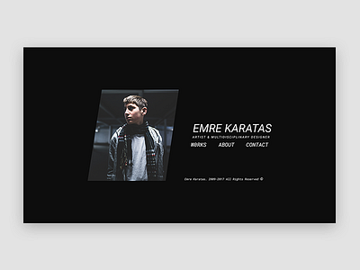 Landing Page about copyright dark emre google font landing page page portrait roboto works