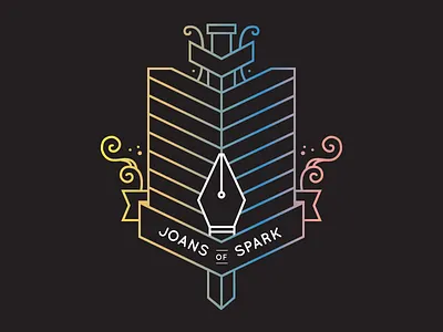 Joans of Spark Crest color crest gradient illustration logo magic