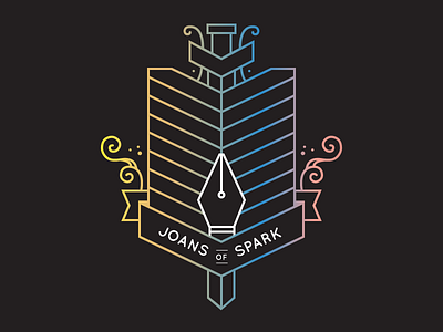 Joans of Spark Crest color crest gradient illustration logo magic