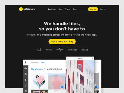 Uploadcare design landing ui ux work in progress