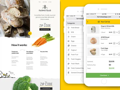Farmstead Website branding illustration typography ui ui design ux ux design web design website website design