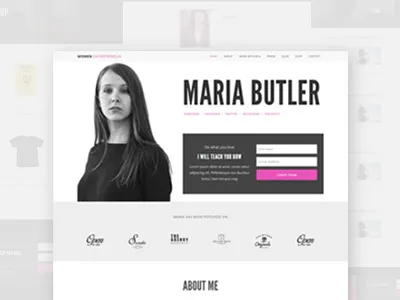Website for women entrepreneurs entrepreneur minimal personal branding women