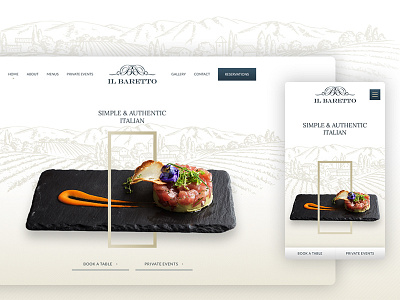 Restaurant website redesign clean modern redesign responsive web design