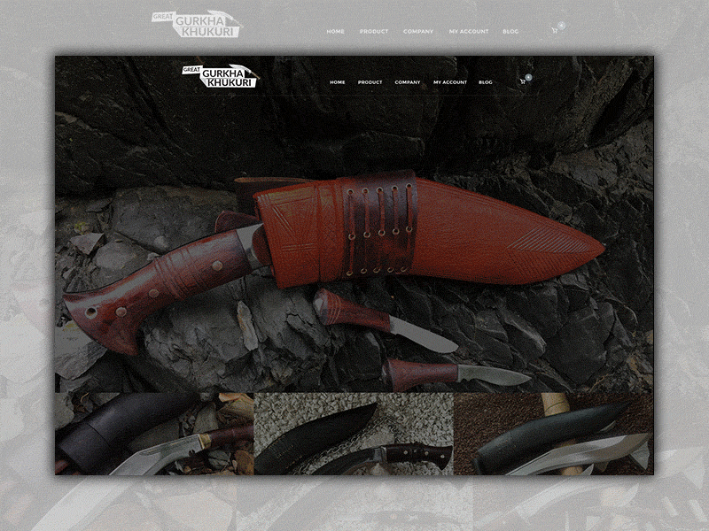 Gurkhas Khukuri Store Ecommerce Website blades cart clean design ecommerce elegant inspiration product shop shopping store website