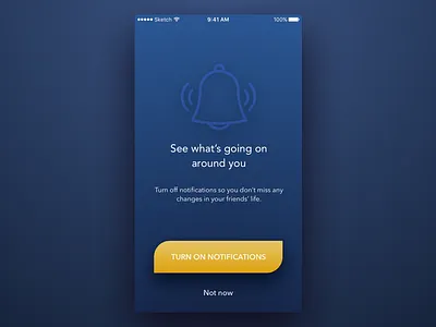 Week #1 (07) — AskPermission ask permission dark theme flat ios iphone minimalistic notifications simple social media