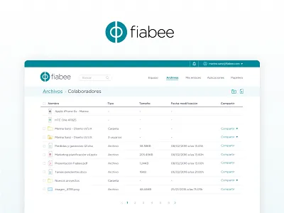 Fiabee. Web shot. cloud design files logo platform ui web