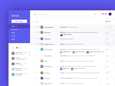 Gmail Redesign clean desktop app gmail google inbox mail minimal web web design