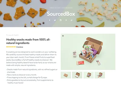 Details Page concept details listing subscription box