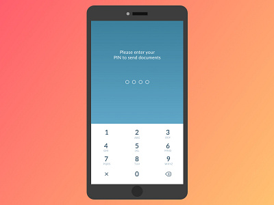 Enter PIN / TruckerLine code enter pin ios mobile passcode password pin pin number ui unlock ux