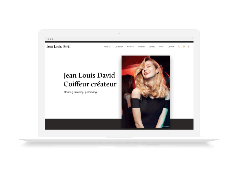 Jean Louis David animation fashion principle sketch style ui ux website