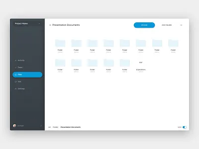 Project Management Tool - Files app clean project management tasks ui