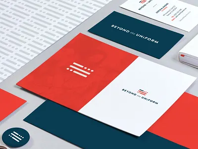 Beyond The Uniform Stationary america brand aid branding flag icon logo military morse code patriotic usa