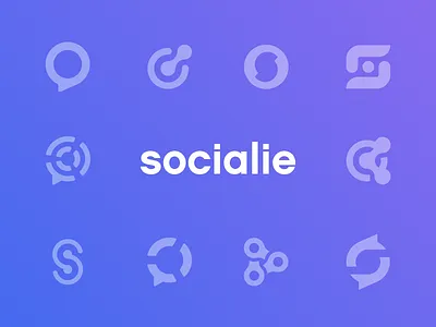 Socialie Mark WIP bubble chat communicate community fresh fun logo mark s share social