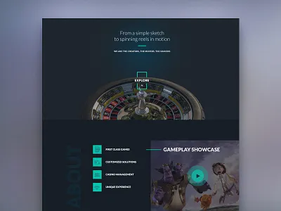 Online gaming platform dark design gambling gameplay gaming header psd spinning web