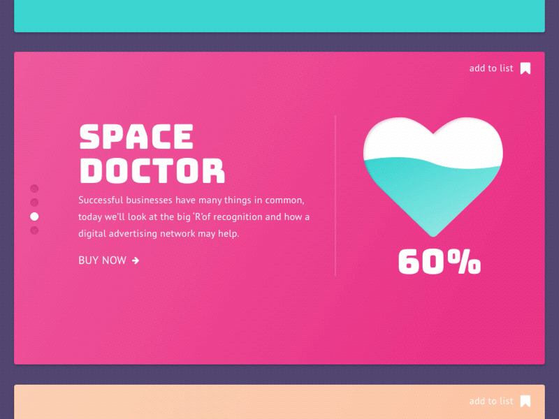 simple colourful pagination animation button call to action clean colorful cta london principle ui