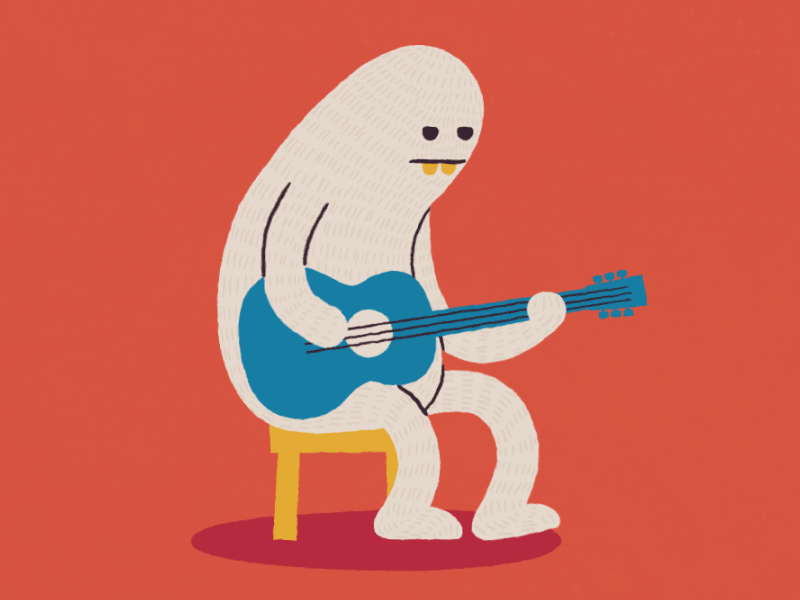 Guitar Monster animation guitar illustration monster music vector