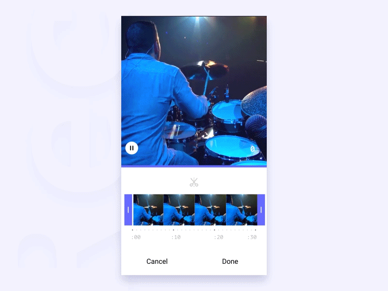 Mobile Video Trimming ae after effects animation app button concept gif record trim ui ux