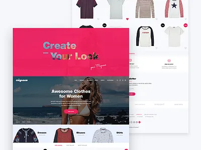 Mignone clothes design ecommerce fashion prestashop shop store wear web