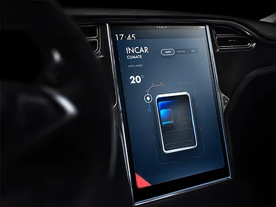 Tesla Concept Climate air car climate concept dashboard exploration line map tesla ux visual