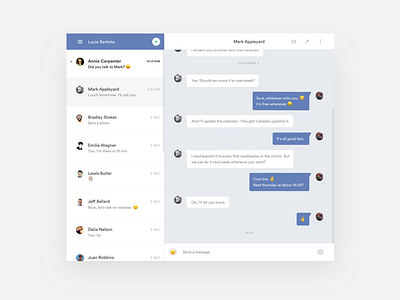 Chat module / UI Challenge browser chat desktop emoji google hangouts list messages messaging
