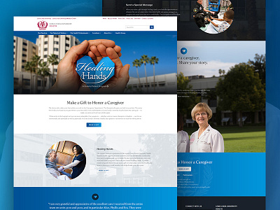 LLUH Healing Hands loma linda university health web design