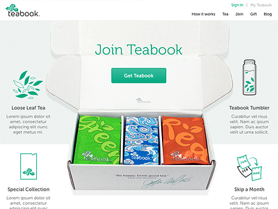 Tea Subscription concept experience flow subscribe subscription box