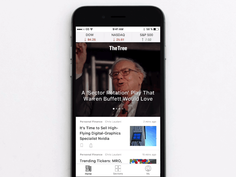 Logo Animation animation homepage ios logo media news parallax principle