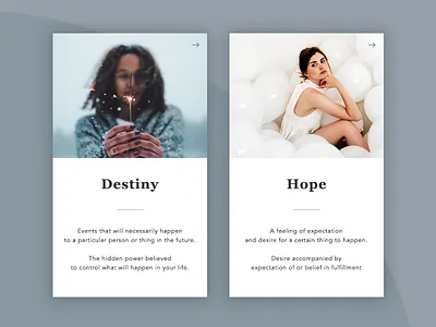 Mobile UI adobe cards clean minimal mobile simple ui ux