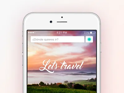 Home para la App minube. app design home minube